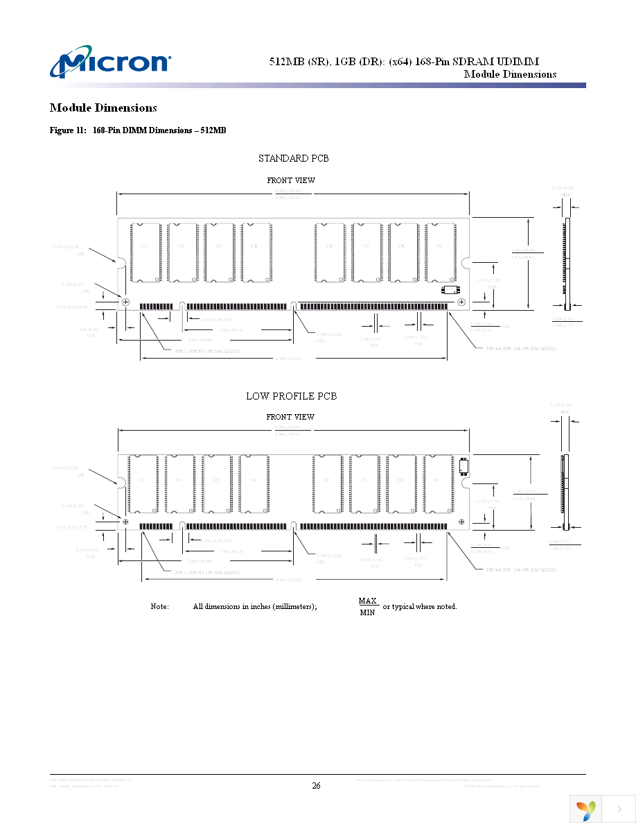 MT16LSDT12864AG-13EC1 Page 26