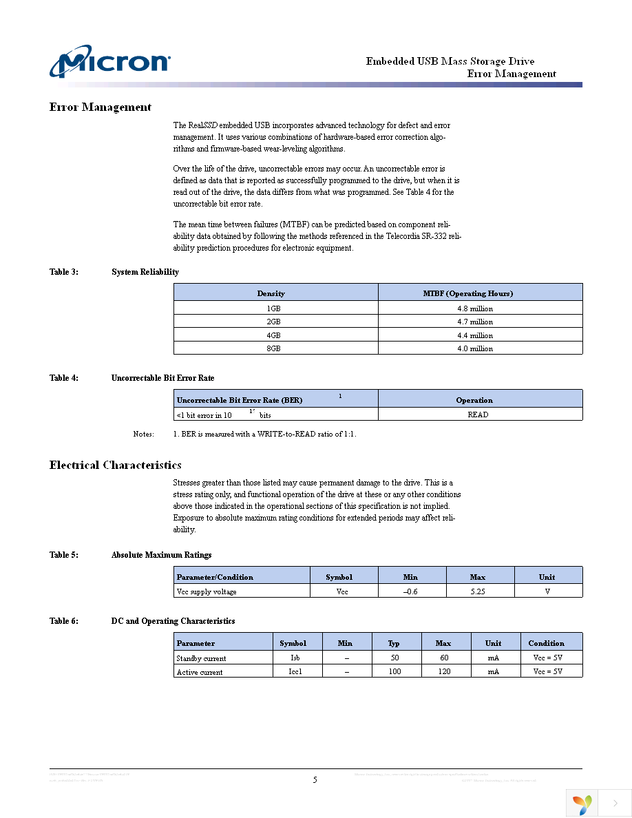 MTFDCAE004SAF-1B1 Page 5