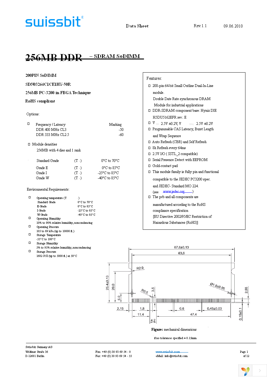 SDN03264C1CE1HY-60WR Page 1