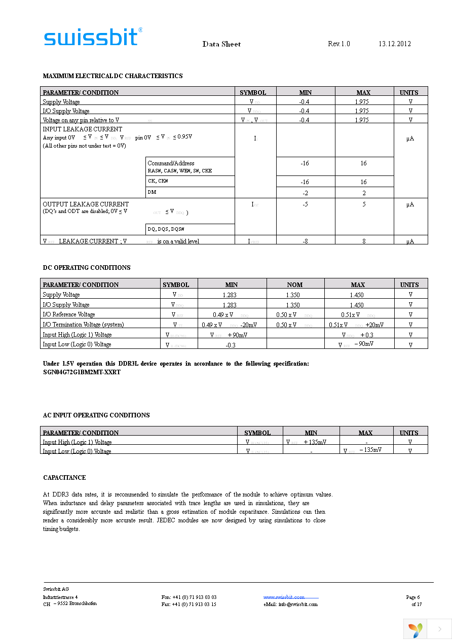 SLN04G72G2BK2MT-DCRT Page 6