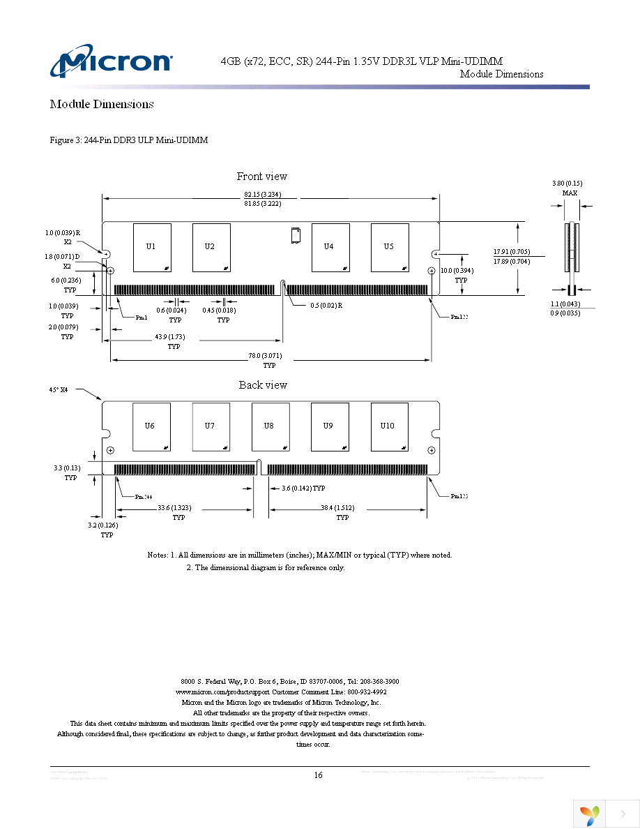 MT9KBF51272AKZ-1G4E1 Page 16