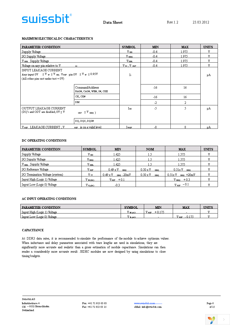 SGN04G64E1BD2SA-DCWRT Page 6