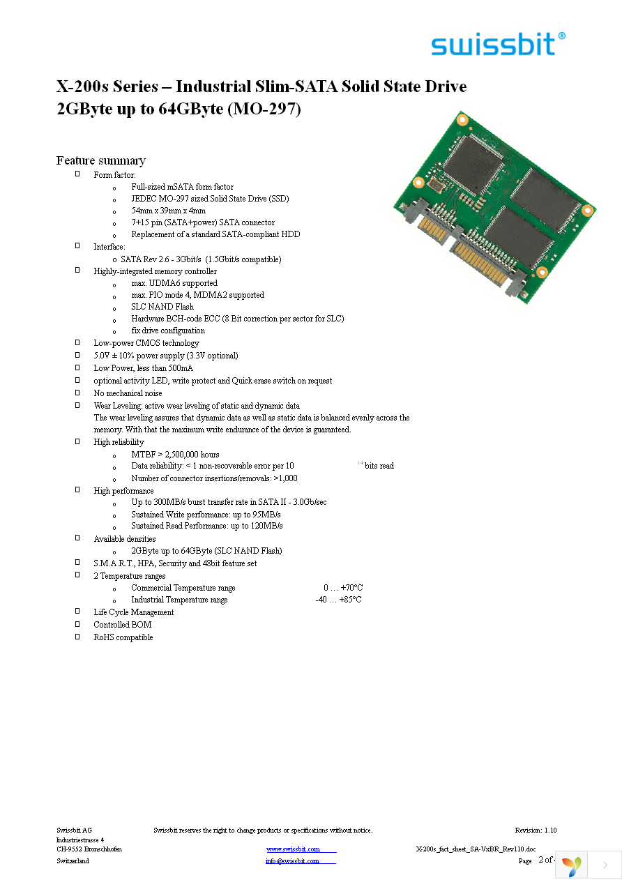 SFSA4096V1BR4TO-I-MS-236-STD Page 2