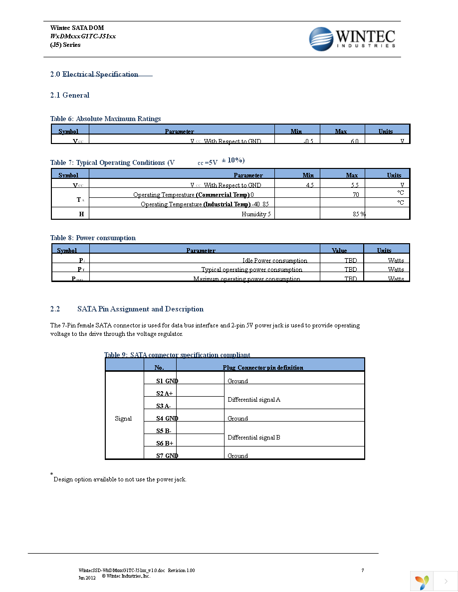 W2DM008G1TC-J51MC2-002.01 Page 7