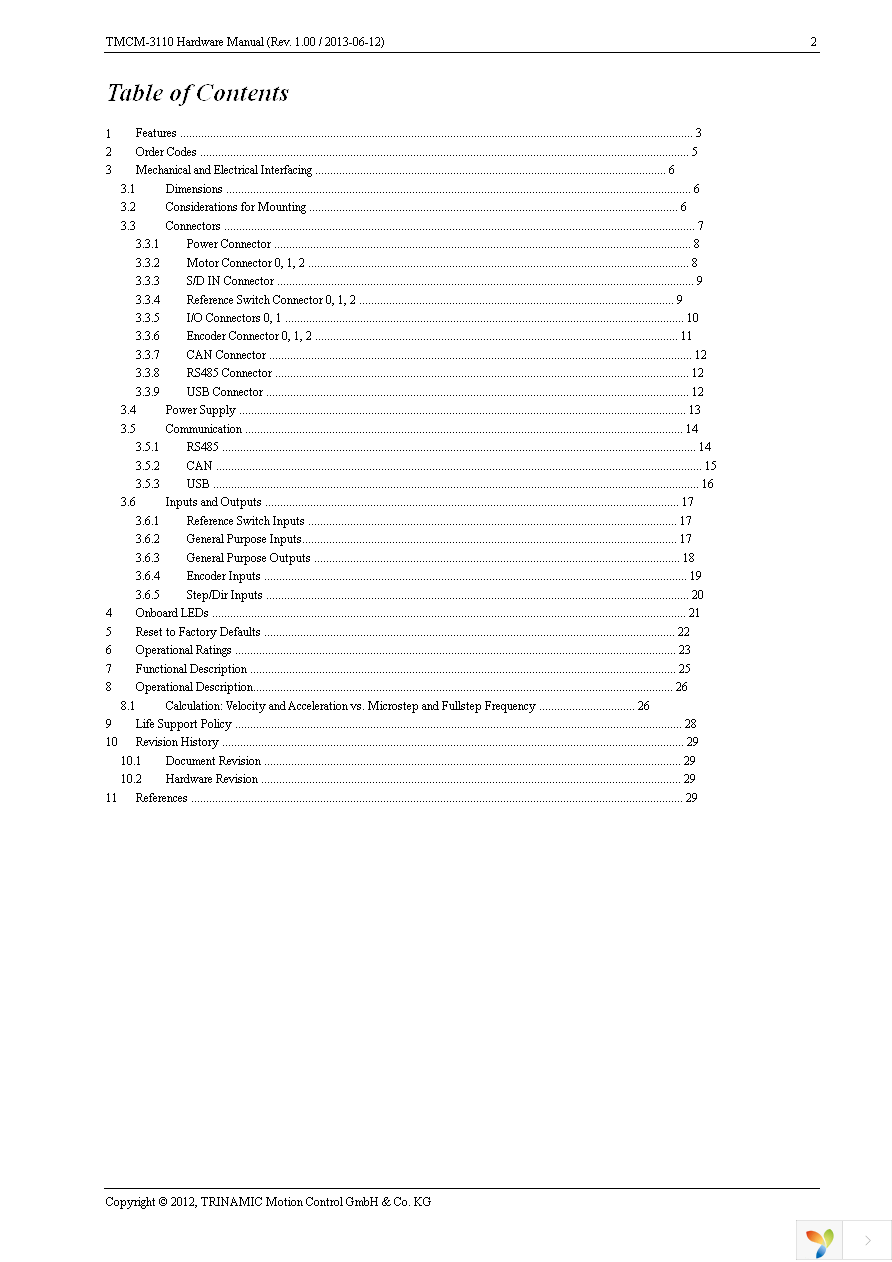 TMCM-3110-CABLE Page 2