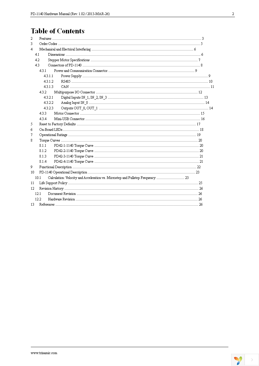 PD42-1-1140-TMCL Page 2