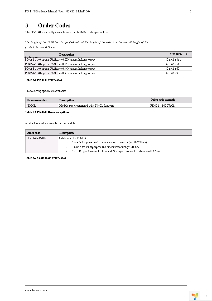 PD42-1-1140-TMCL Page 5