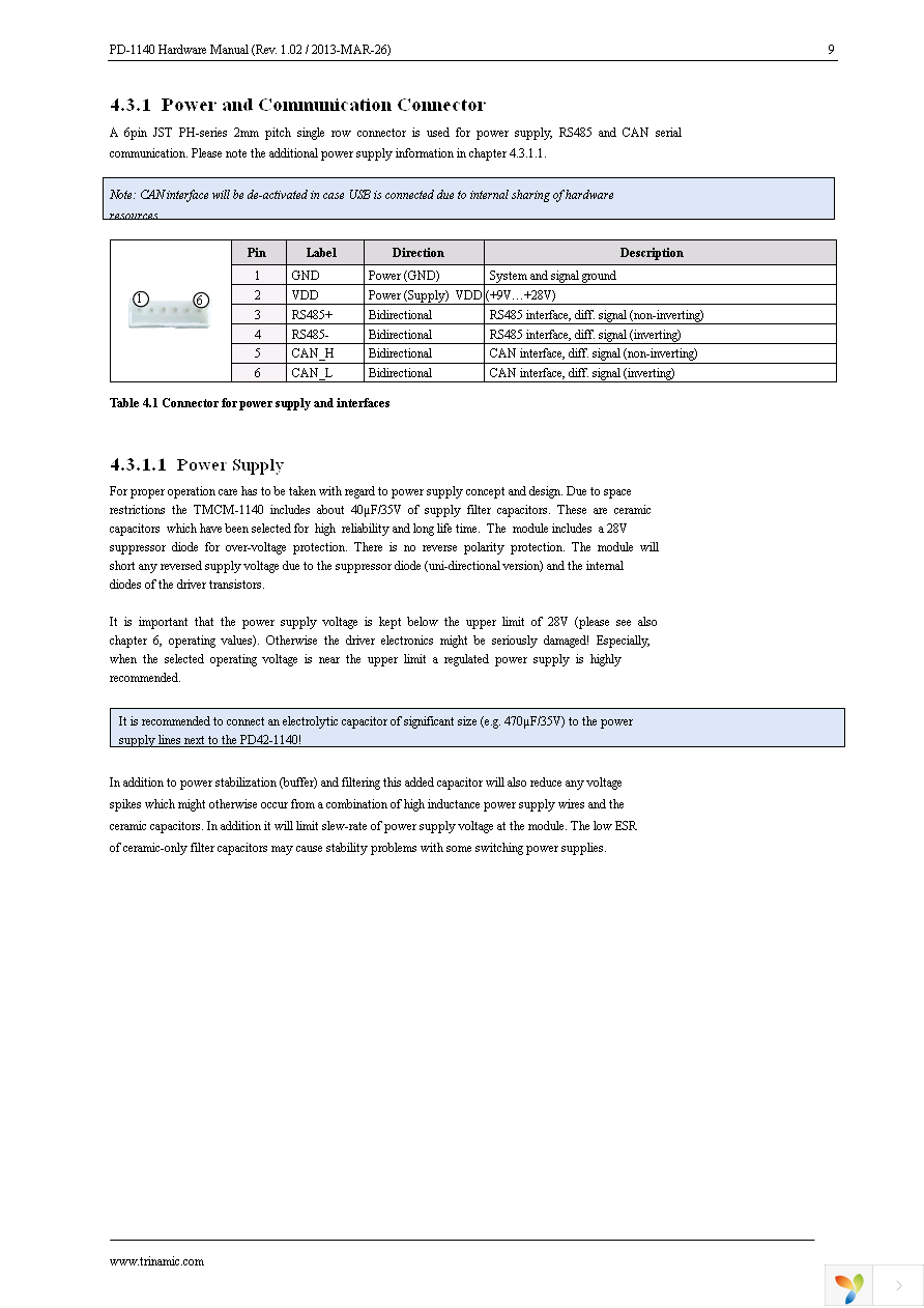 PD42-1-1140-TMCL Page 9