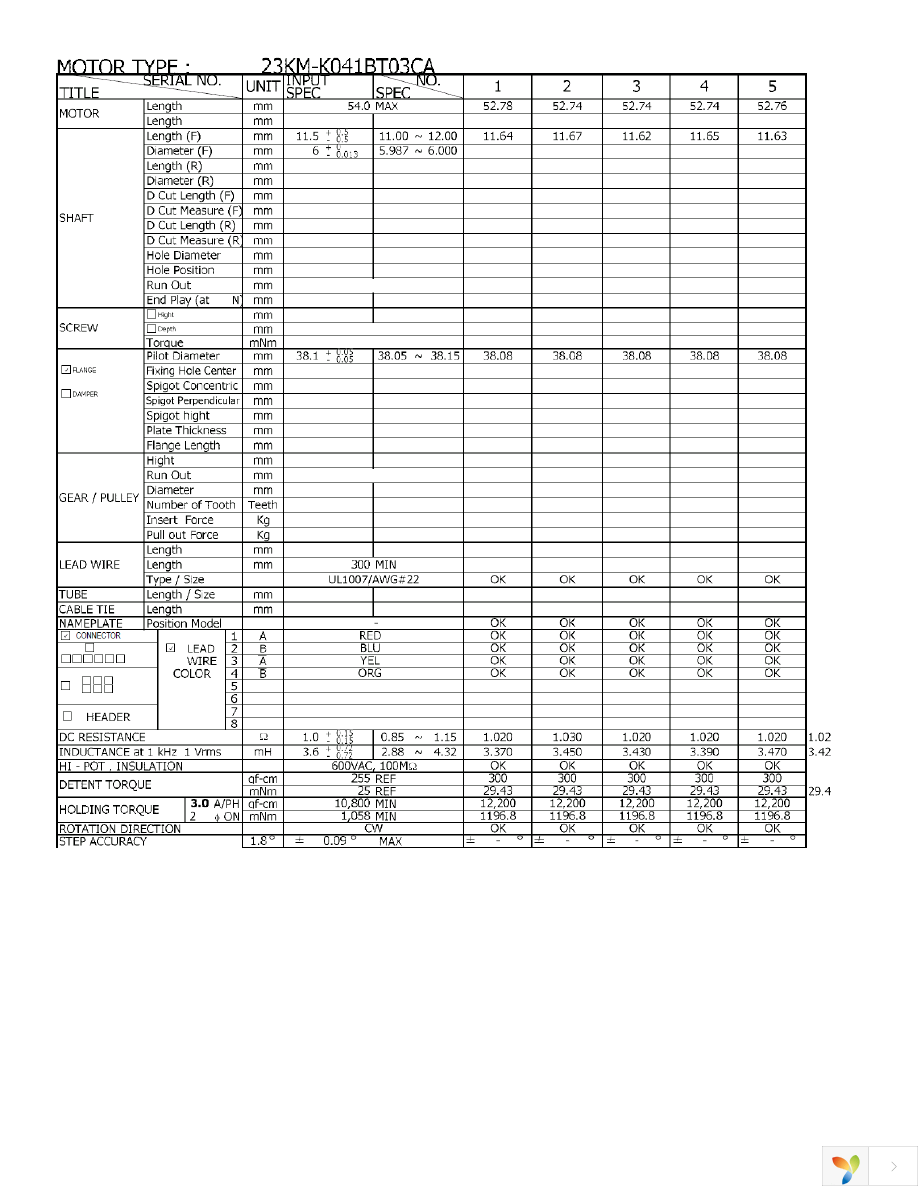 23KM-K041BT03CA Page 1