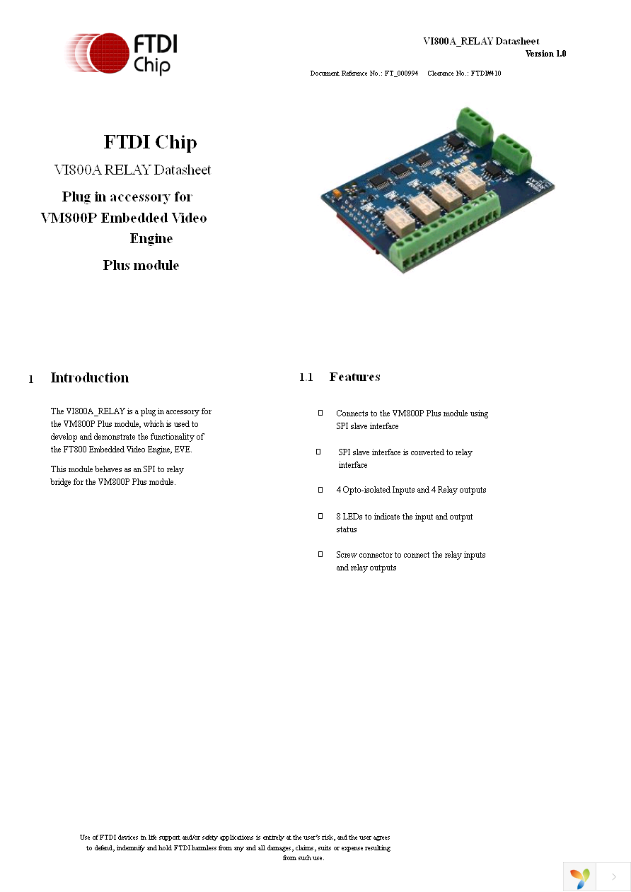 VI800A-RELAY Page 1