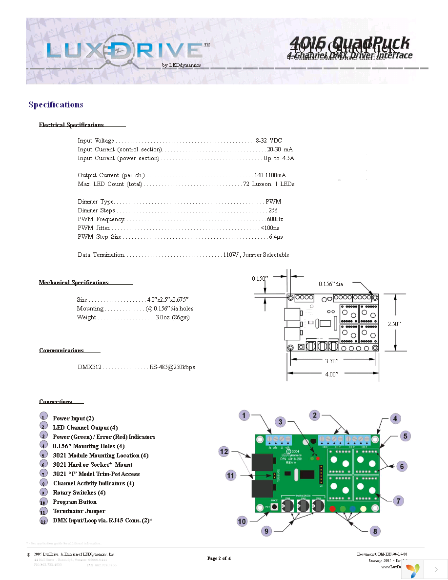 4016-XLR Page 2