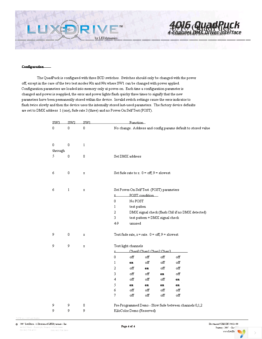 4016-XLR Page 4