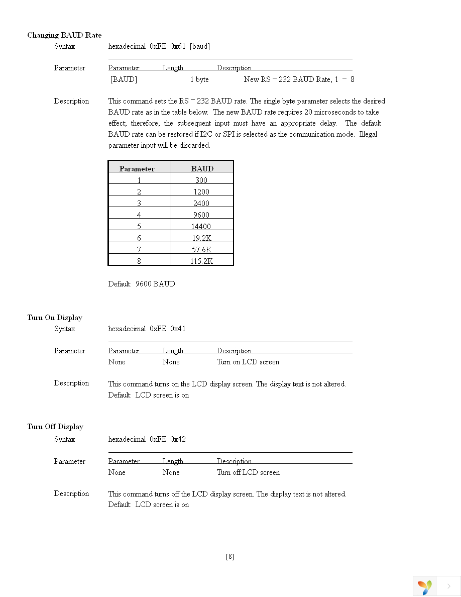 NHD-0216B3Z-FL-GBW-V3 Page 8