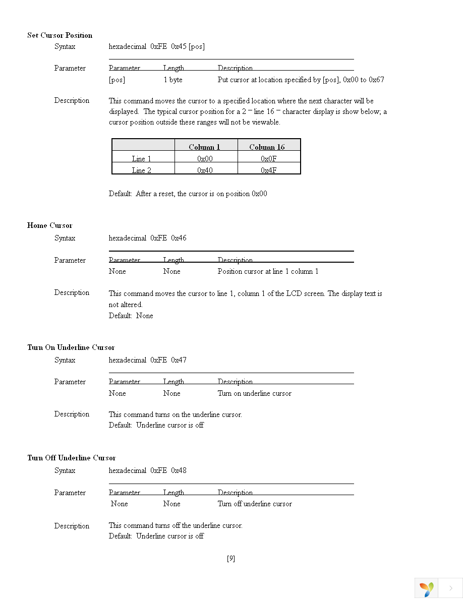 NHD-0216B3Z-FL-GBW-V3 Page 9