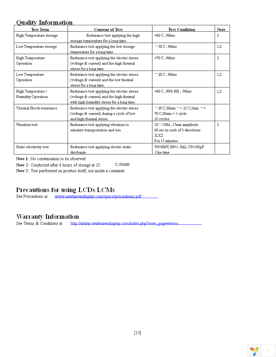 NHD-C0220BIZ-FSW-FBW-3V3M Page 13