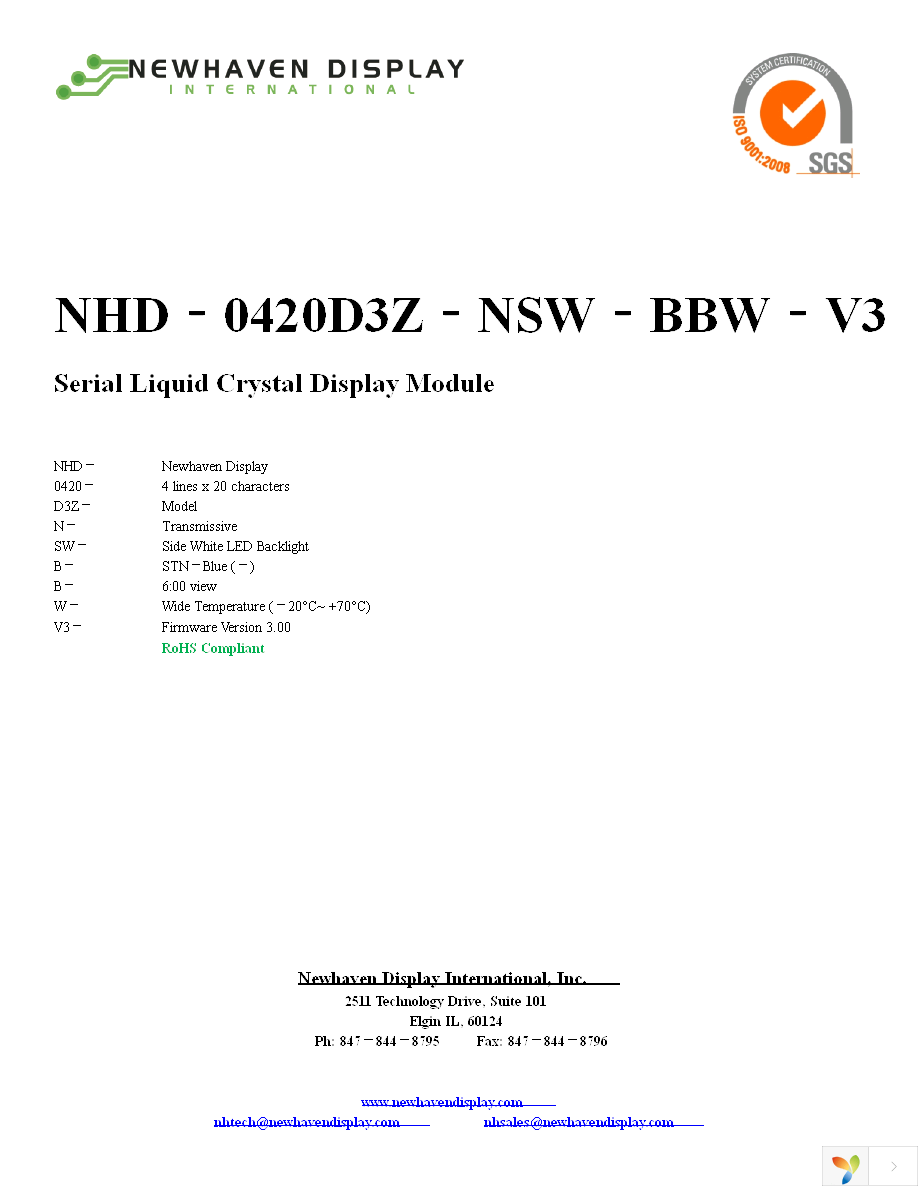 NHD-0420D3Z-NSW-BBW-V3 Page 1