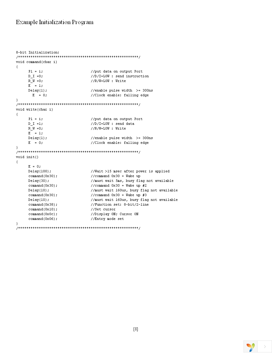 NHD-0208BZ-FSW-GBW-33V3 Page 8