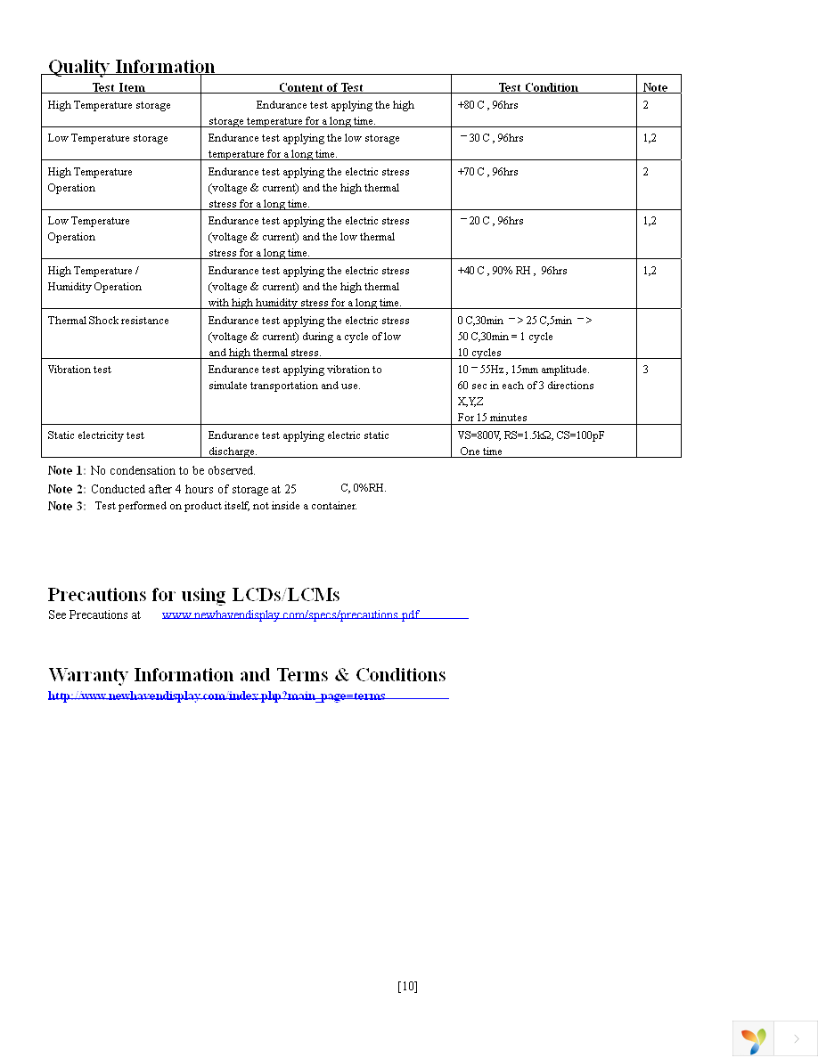 NHD-C0216CU-FSW-GBW-3V3 Page 10