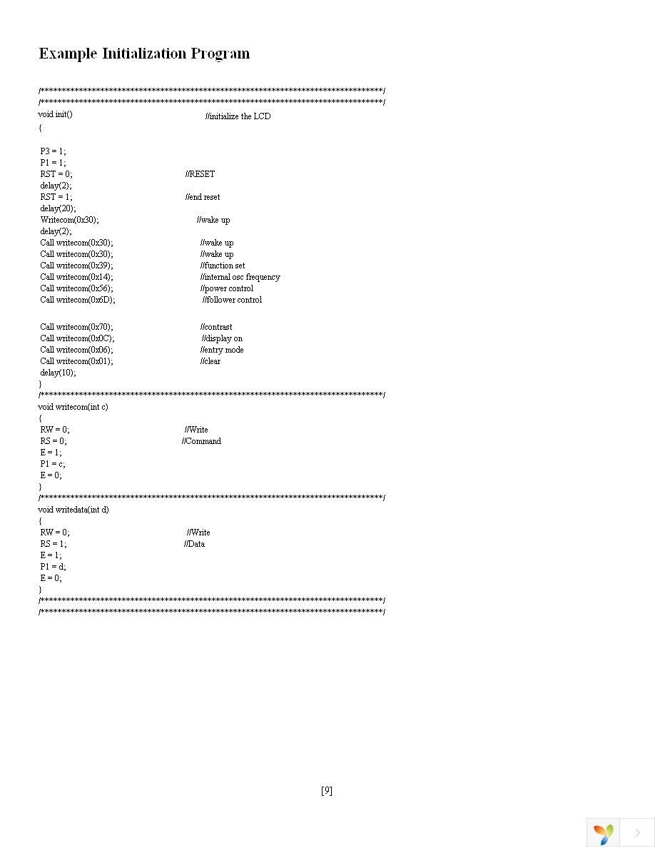 NHD-C0216CU-FSW-GBW-3V3 Page 9