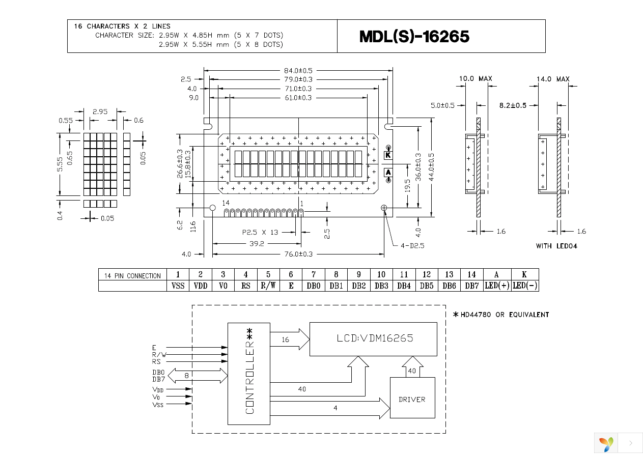 MDLS16265LVGLED4G16 Page 1