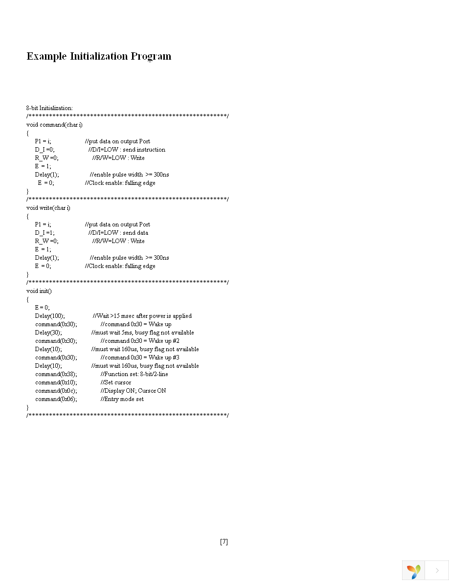 NHD-0216PZ-FL-YBW Page 7