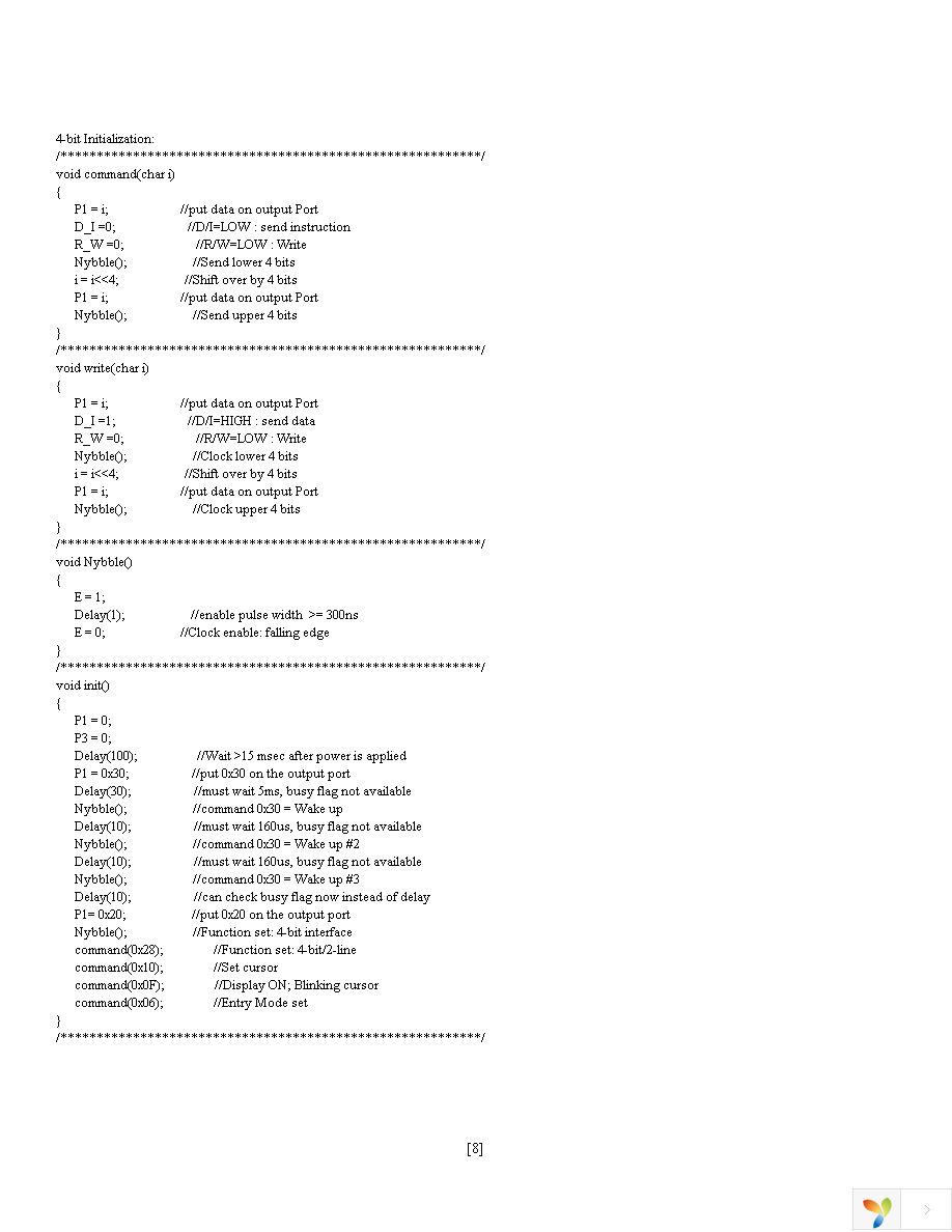 NHD-0216PZ-FL-YBW Page 8