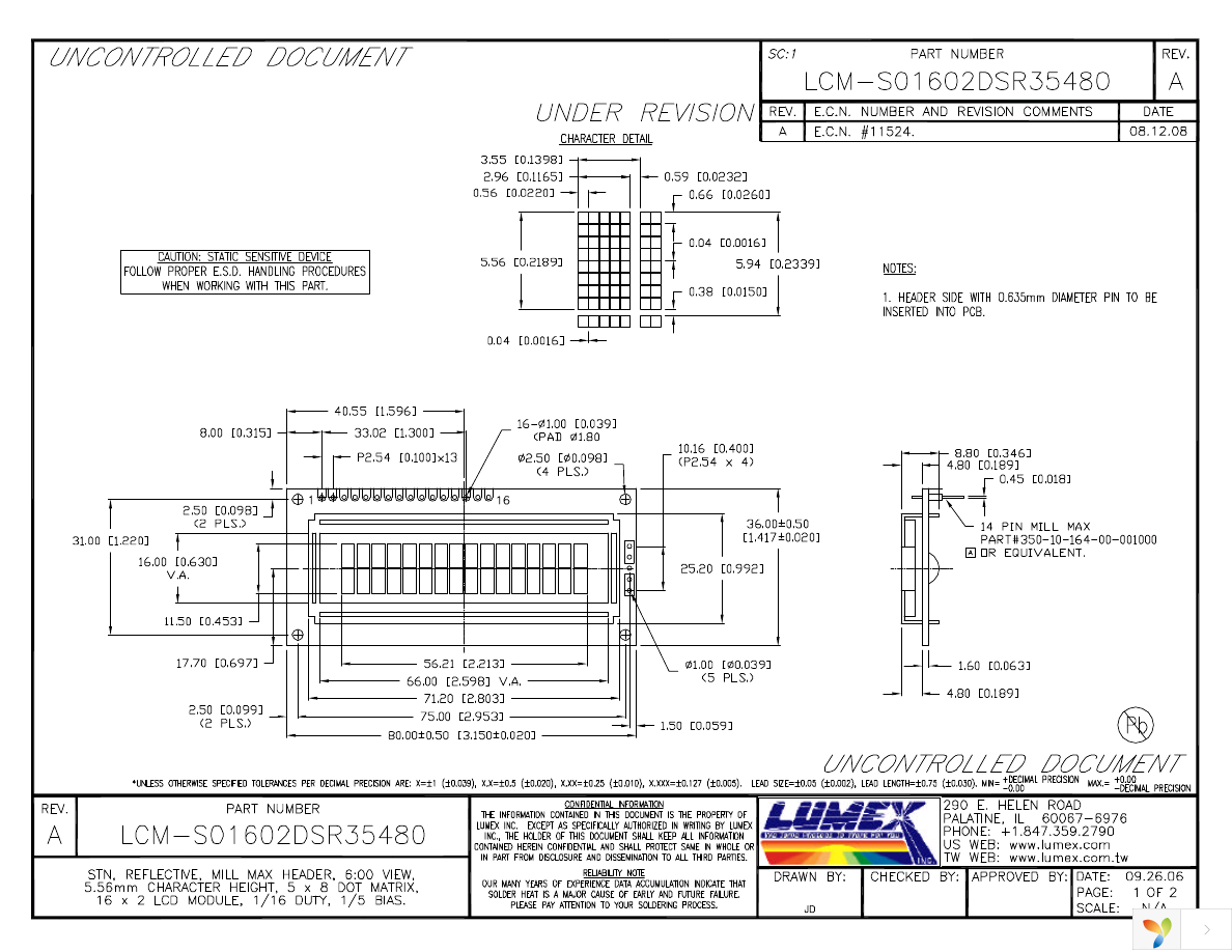 LCM-S01602DSR35480 Page 1