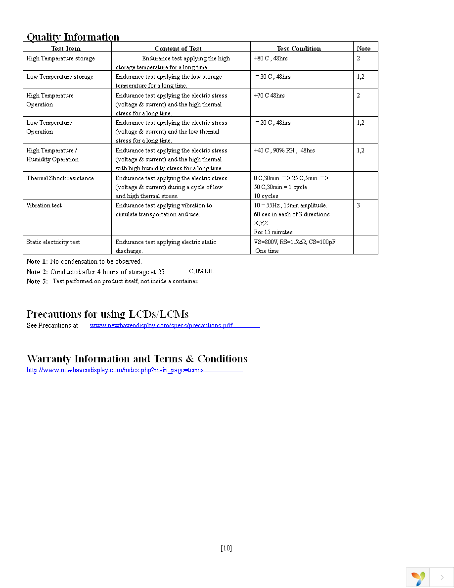 NHD-0216K1Z-FSR-FBW-L Page 10