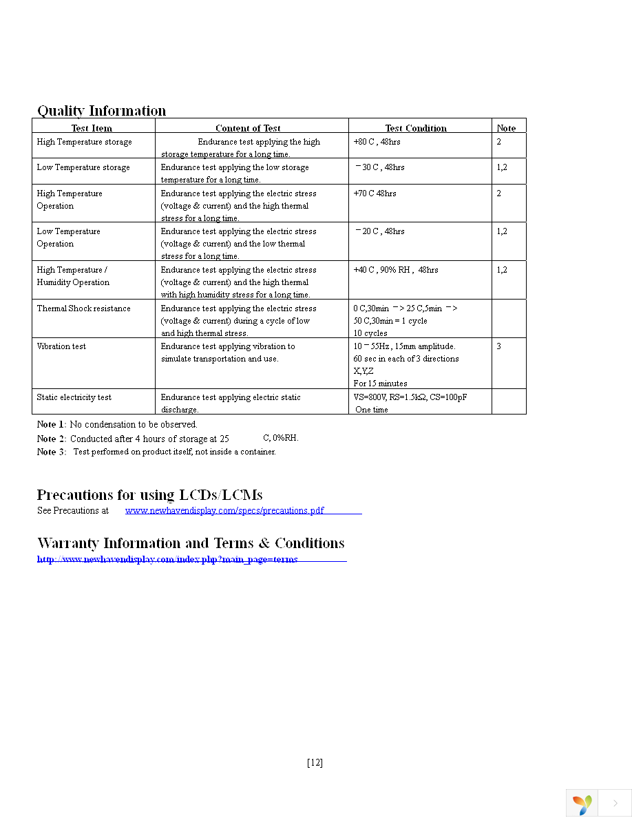 NHD-0216K1Z-NSB-FBW-L Page 12