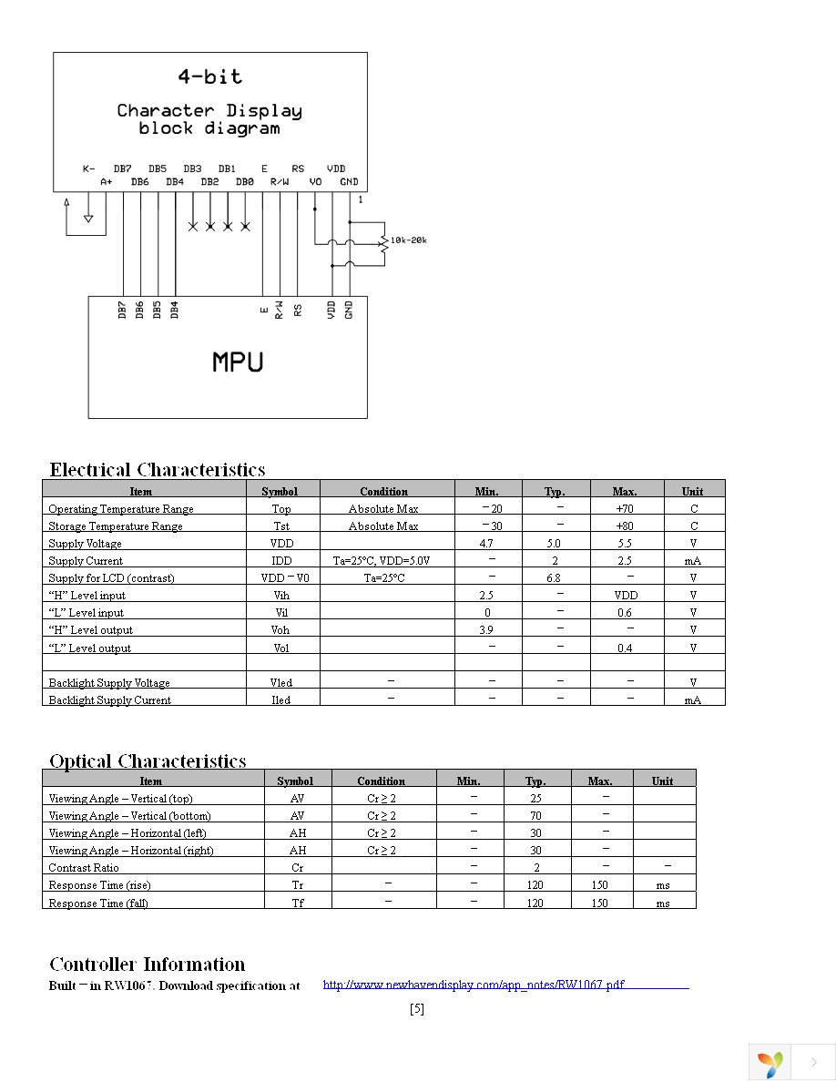 NHD-0420Z-RN-GBW Page 5