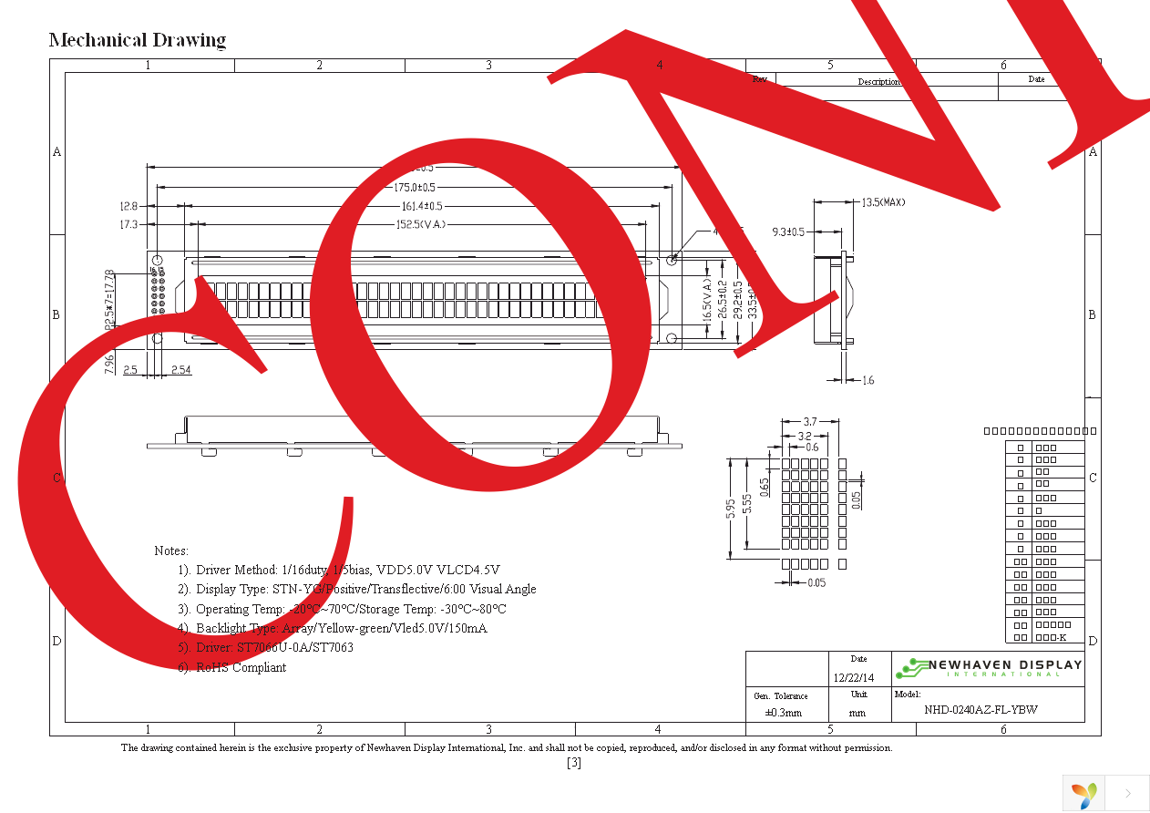 NHD-0240AZ-FL-YBW Page 3