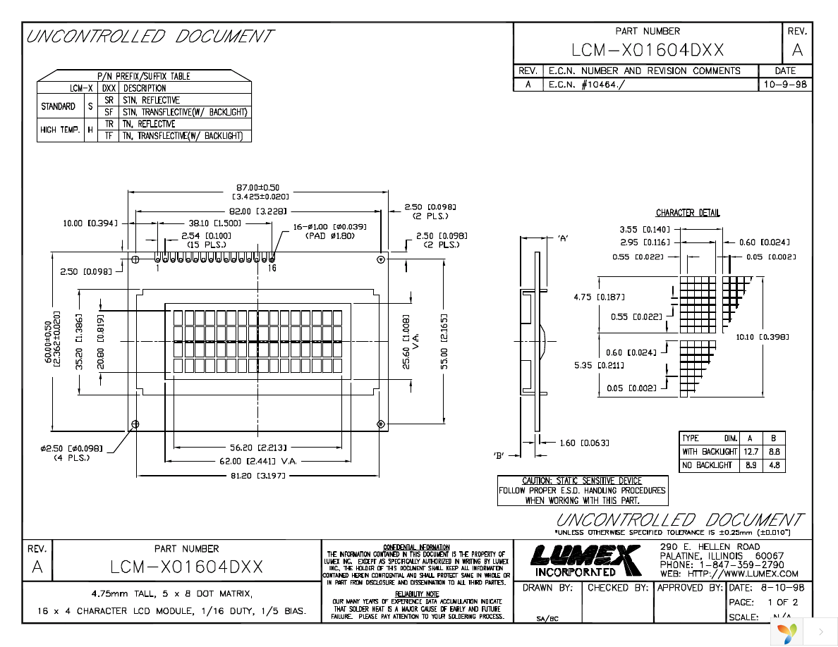 LCM-S01604DTF Page 1