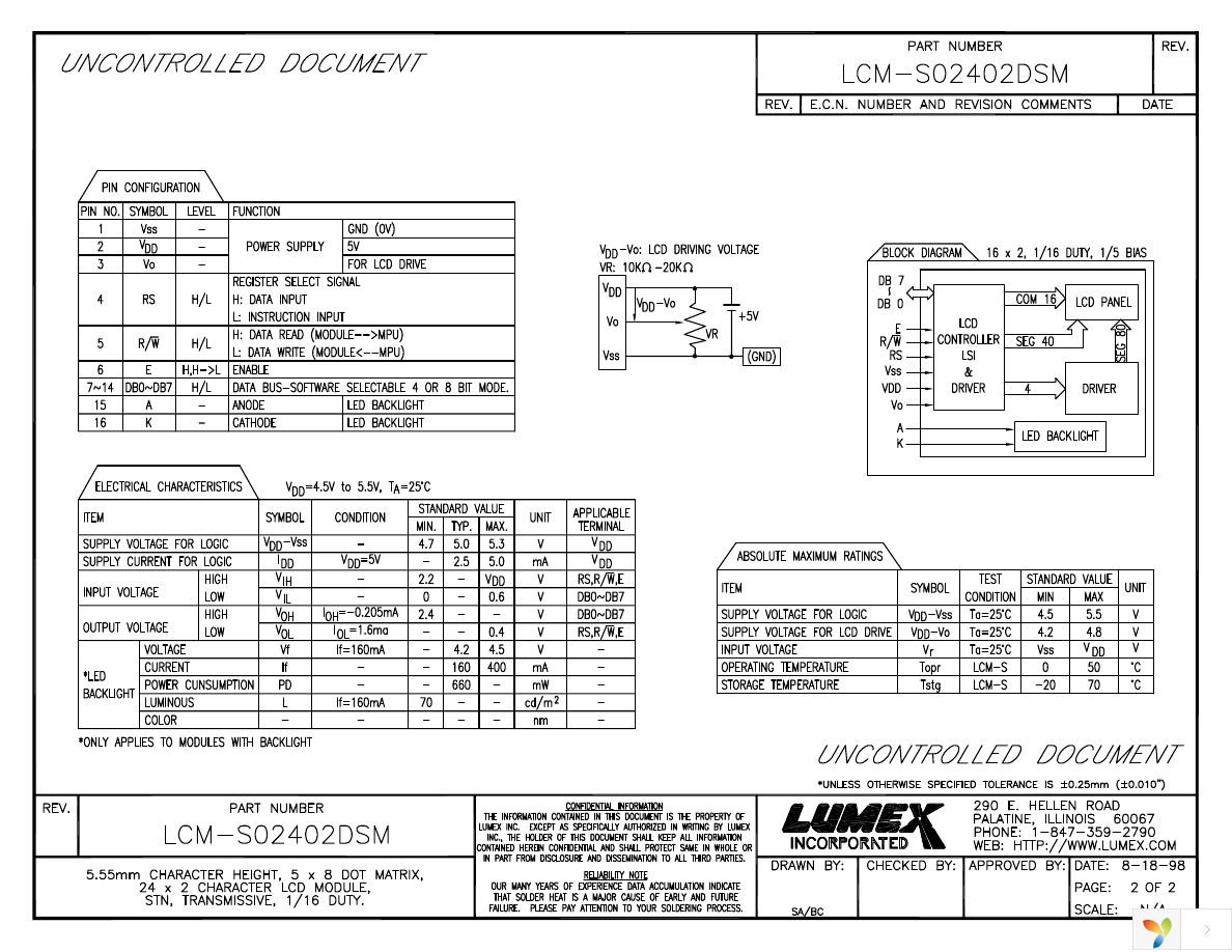 LCM-S02402DSM Page 2