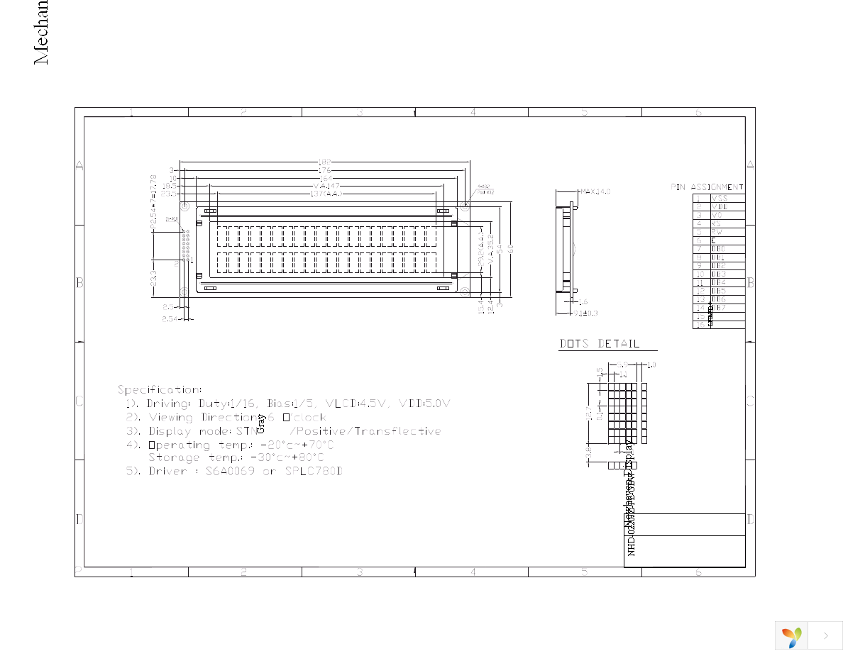 NHD-0220JZ-FL-GBW Page 3