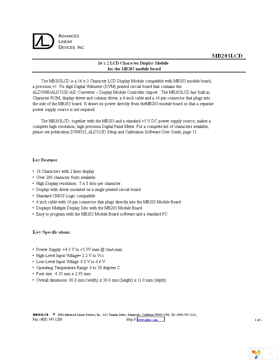 MB203LCD Page 1