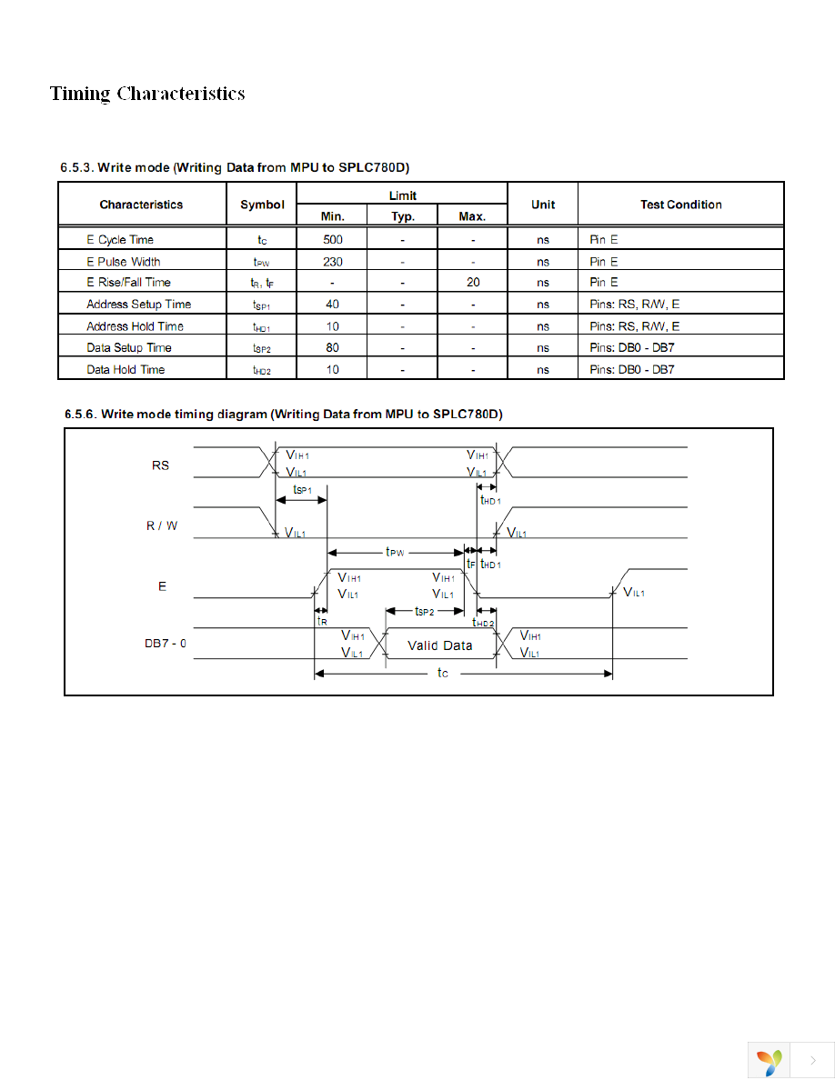 NHD-0116GZ-NSPG-FBW Page 7