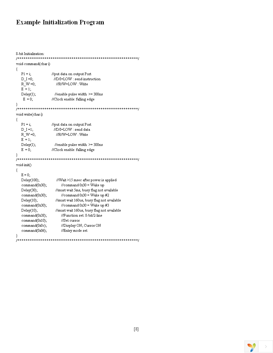 NHD-0108BZ-FSY-YBW-3V3 Page 8