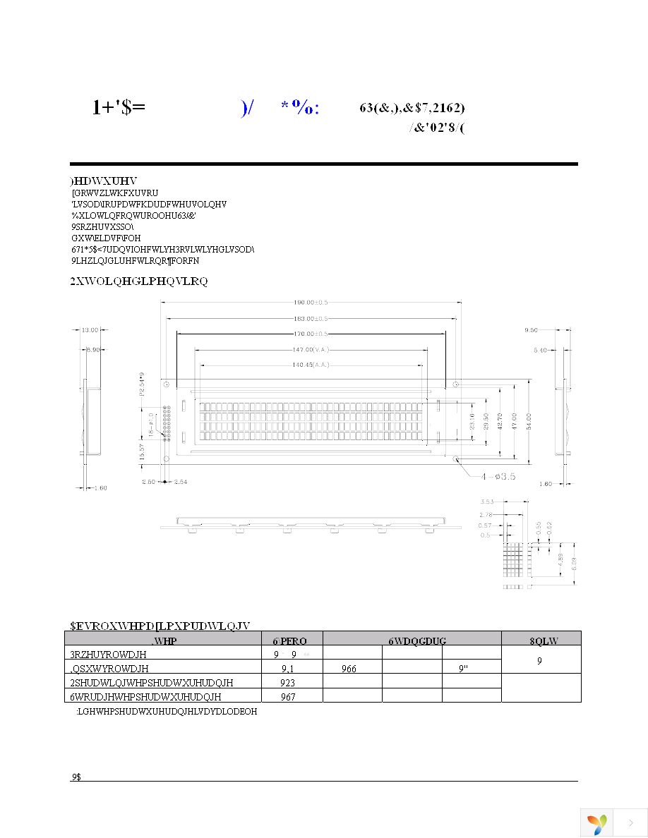 NHD-0440AZ-FL-GBW Page 2