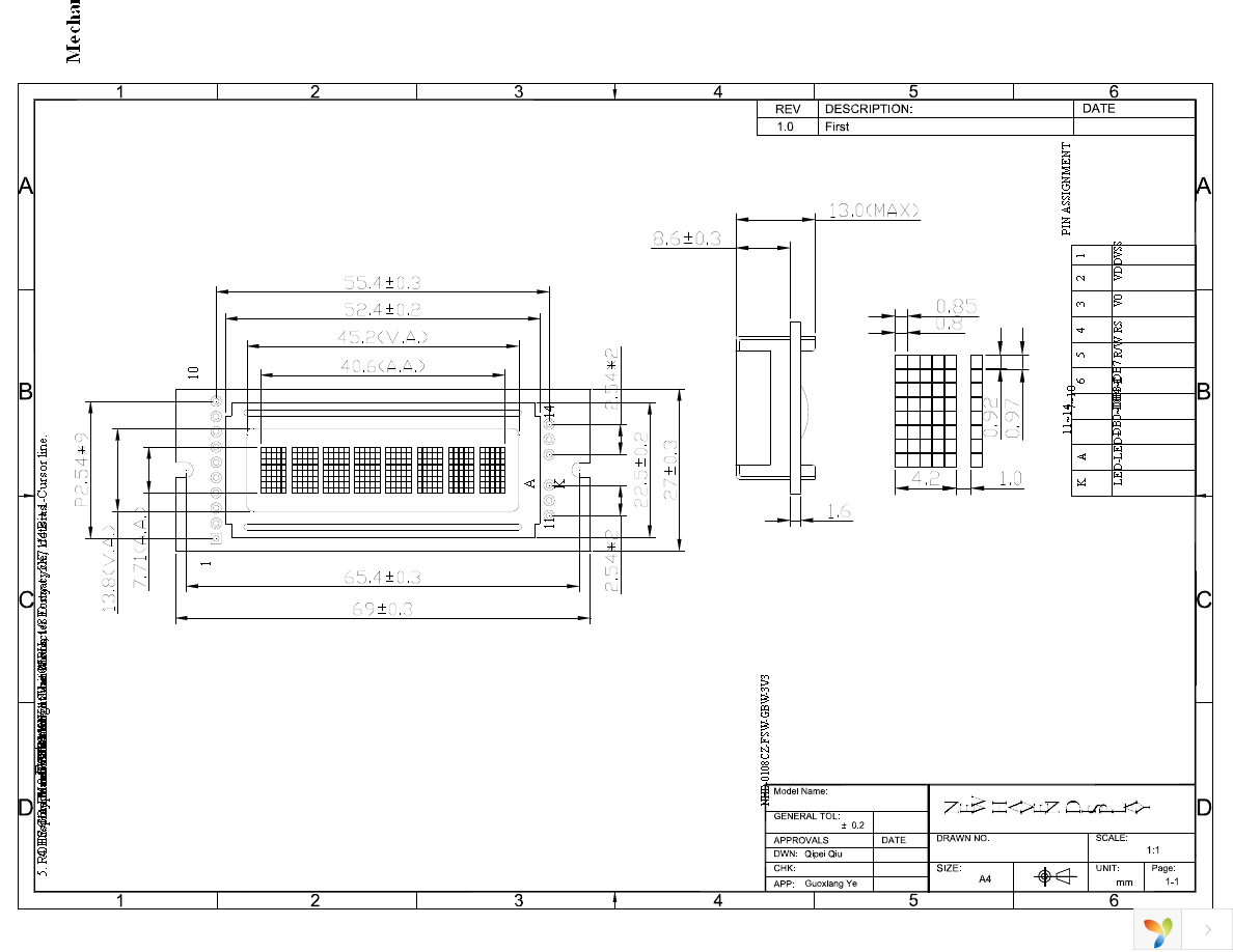 NHD-0108CZ-FSW-GBW-3V3 Page 3