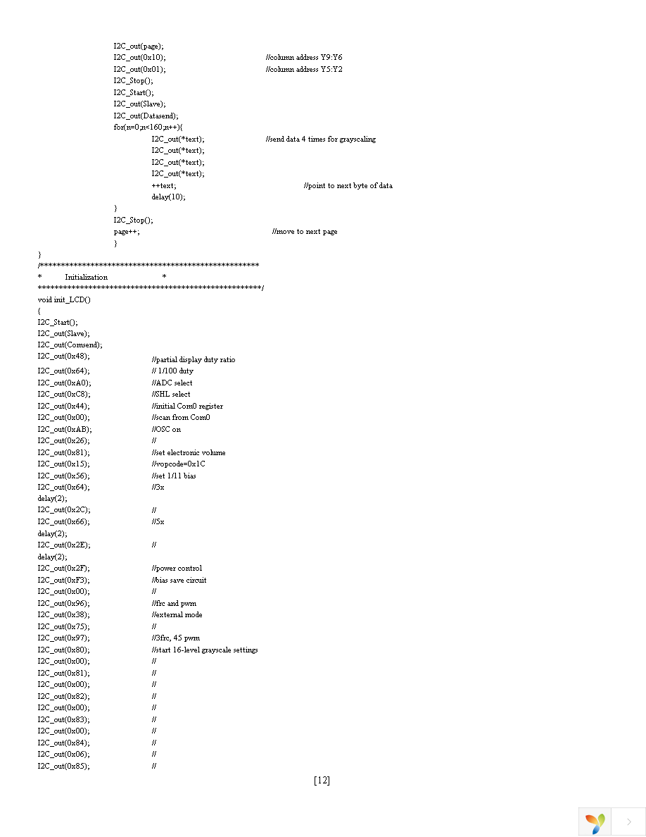 NHD-C160100DIZ-FSW-FBW Page 12