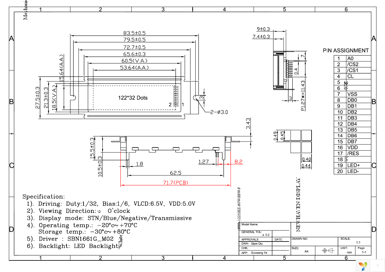 NHD-12232KZ-NSW-BBW-P Page 3