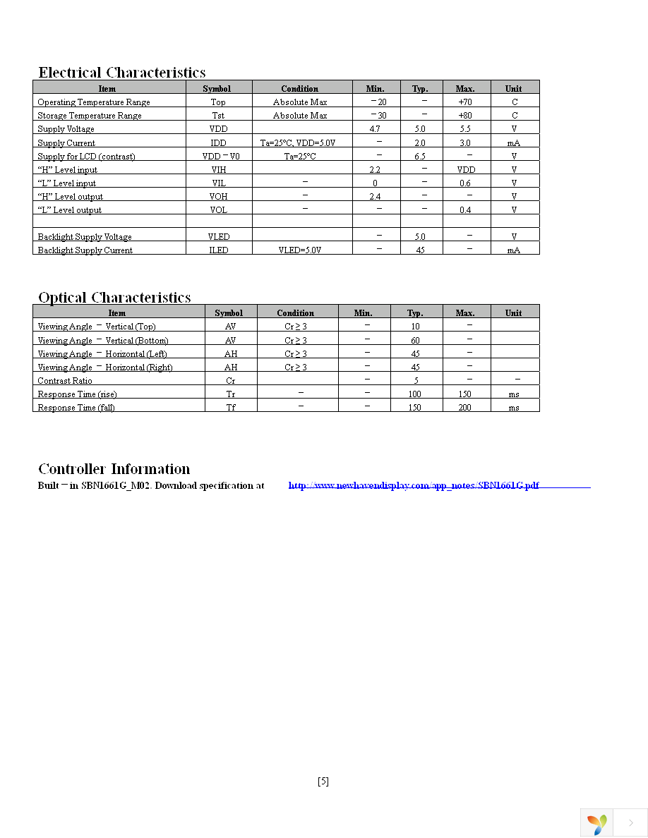 NHD-12232KZ-NSW-BBW-P Page 5