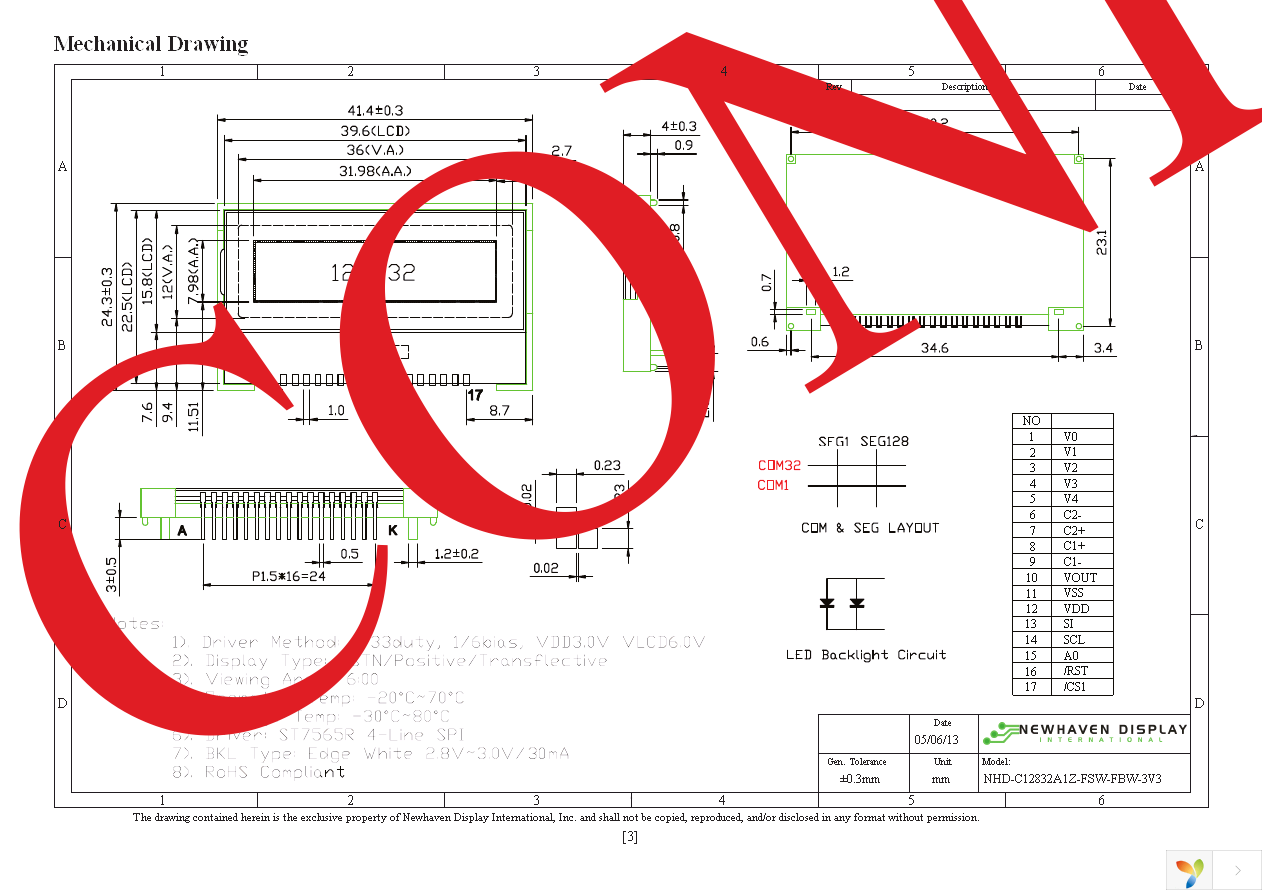 NHD-C12832A1Z-FSW-FBW-3V3 Page 3