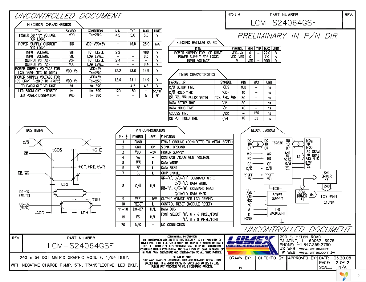 LCM-S24064GSF Page 2