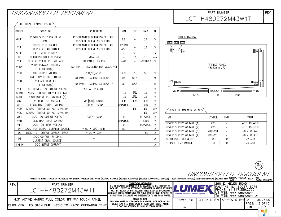 LCT-H480272M43W1T Page 3