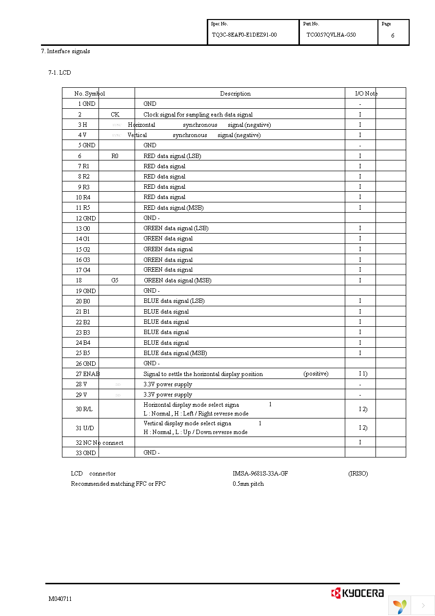 TCG057QVLHA-G50 Page 9