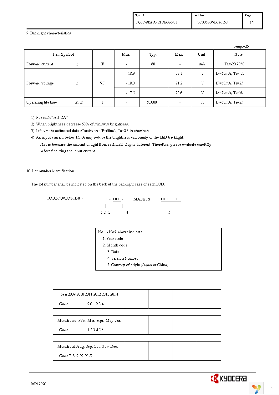 TCG057QVLCS-H50 Page 13