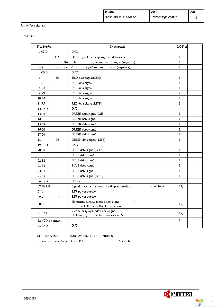 TCG057QVLCS-H50 Page 9