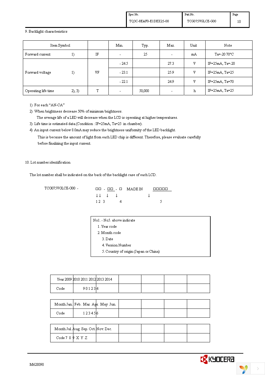 TCG075VGLCE-G00 Page 13