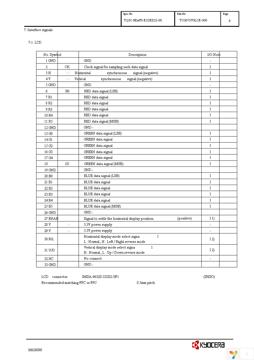 TCG075VGLCE-G00 Page 9